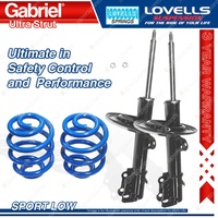 Front Sport Low Gabriel Ultra Shocks Lovells Springs for Chrysler Voyager GS SE