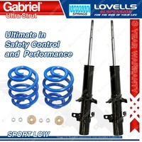 Front Sport Low Gabriel Ultra Strut Shocks Lovells Springs for Honda Prelude BA4