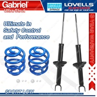 Rear Sport Low Gabriel Ultra Strut Shocks + Lovells Springs for Honda Accord CA