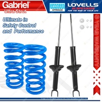 2 Rear HD STD Gabriel Ultra Strut Shocks + Lovells Springs for Honda Accord CA