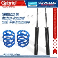 2 Rear Sport Low Gabriel Ultra Shocks + Lovells Springs for Holden Barina MF MH