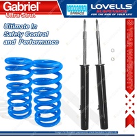 2 Rear STD Gabriel Ultra Strut Shocks + Lovells Springs for Holden Barina MF MH