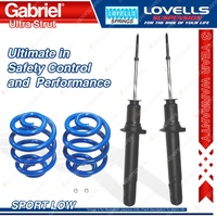 Front Sport Low Gabriel Ultra Shocks + Lovells Springs for Mitsubishi Galant HJ