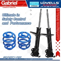 Front Sport Low Gabriel Ultra Strut Shocks Lovells Springs for Toyota Paseo EL44