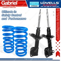 2 Front Gabriel Ultra Strut Shocks + Lovells Springs for Subaru Liberty BD6 BG6