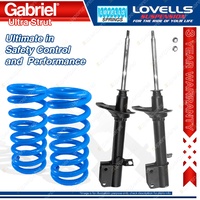 2 Rear STD Gabriel Ultra Strut Shocks + Lovells Springs for Subaru Impreza GC GF