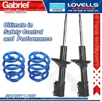 Front Sport Low Gabriel Ultra Shocks Lovells Springs for Seat Ibiza CLX 22mm rod