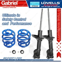 Front Sport Low Gabriel Ultra Shocks Lovells Springs for Seat Ibiza CLX 20mm rod