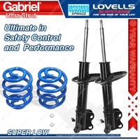 Front Super Low Gabriel Ultra Shocks + Lovells Springs for Corolla AE101 102 112