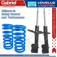 Front STD Gabriel Ultra Strut Shocks + Lovells Spring for Lexus ES300 VCV10