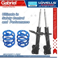 Front Sport Low Gabriel fixed Shocks Lovells Springs for Toyota Vienta VDV10 V6