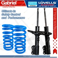 2 Front STD Gabriel Ultra Strut Shocks + Lovells Springs for Toyota Camry SXV20