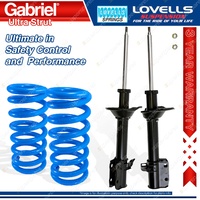 2 Rear STD Gabriel Ultra Strut Shocks + Lovells Springs for Subaru Forester SF5