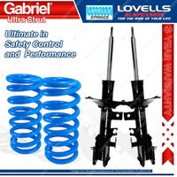 Front Gabriel Ultra Strut Shocks + Lovells Springs for Nissan Pathfinder R50 III