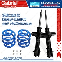 Front Sport Low Gabriel Ultra Strut Shocks + Lovells Springs for Daewoo Leganza