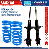 Front Gabriel Ultra Strut Shocks + Lovells Springs for Subaru Outback BH9 BHE H6