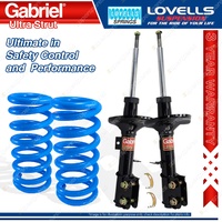 2 Front STD Gabriel Ultra Strut Shocks + Lovells Springs for Holden Commodore VZ