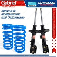 2 Front STD Gabriel Ultra Strut Shocks + Lovells Springs for Holden Statesman WL