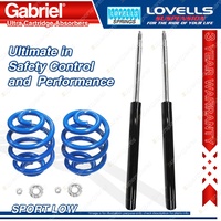 2 Front Sport Low Gabriel Cartridge Shocks + Lovells Springs for Volvo 242 244