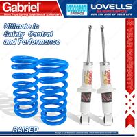 Front Raised Gabriel Ultra Plus Shocks + Lovells Springs for Ford Ranger PX III