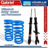 Front Raised Gabriel Ultra Strut Shocks Lovells Spring for Ford Territory SY RWD