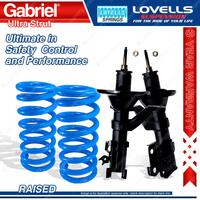 Front Raised Gabriel Ultra Strut Shocks + Lovells Springs for Honda CR-V RD7