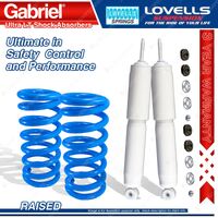 Front Raised Gabriel Ultra LT Shocks + Lovells Springs for Holden Rodeo RA 03-08