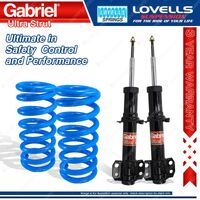 Front STD Gabriel Ultra Strut Shocks + Lovells Springs for Ford Territory SY AWD