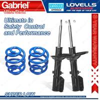 Front Super Low Gabriel Ultra Strut Shocks + Springs for Mitsubishi Galant HH