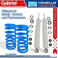 Rear Raised Gabriel Ultra LT Shocks + Lovells Springs for Land Rover Discovery 1