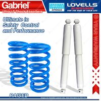 Rear Raised Gabriel Ultra LT Shocks + Lovells Springs for Jeep Cherokee KJ SUV