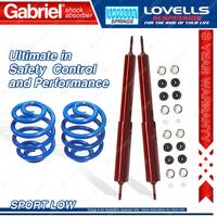 Rear Sport Low Gabriel Guardian Shocks + Lovells Springs for Ford Cortina TE TF