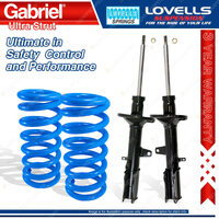 Rear STD Gabriel Ultra Strut Shocks + Lovells Springs for Toyota Celica ST204