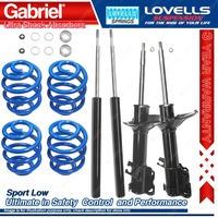 Front Rear Sport Low Gabriel Ultra Shocks Coil Springs for Nissan Maxima J30