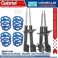 F + R Sport Low Gabriel Ultra Shocks + Coil Springs for Nissan Bluebird U13