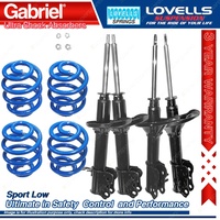 F + R Sport Low Gabriel Ultra Shocks + Coil Springs for Mazda 626 GE 4 Cyl