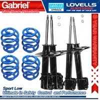 Front Rear Sport Low Gabriel Ultra Shocks + Coil Springs for Chrysler Neon JA