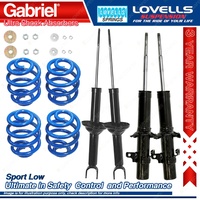 Front Rear Sport Low Gabriel Ultra Shocks + Coil Springs for Honda Accord CA