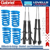 Front Rear Gabriel Ultra Shocks + Coil Springs for Honda Prelude BA8 BB1 BB2