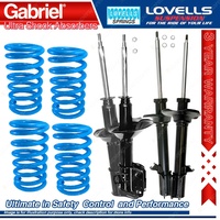 Front Rear HD STD Gabriel Ultra Shocks + Coil Springs for Subaru Liberty BG6