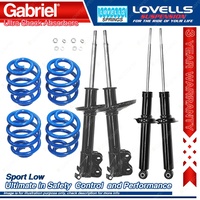 Front Rear Sport Low Gabriel Ultra Shocks Coil Springs for Toyota Paseo EL54