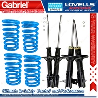 Front Rear HD STD Gabriel Ultra Shocks + Coil Springs for Mazda 323 BA V6