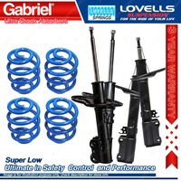 F + R Super Low Gabriel Ultra Shocks Coil Springs for Toyota Camry SXV20R MCV20R