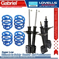 F + R Super Low Gabriel Ultra Shocks + Coil Springs for Subaru Forester SF5