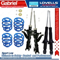 F + R Sport Low Gabriel Ultra Shocks + Coil Springs for Honda Civic ES1 EU3