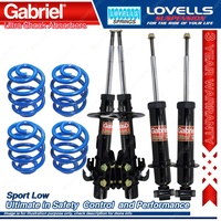 F+R Sport Low Gabriel Ultra Shocks + Coil Springs for Holden Commodore VE Sedan