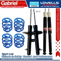 Front Rear Sport Low Gabriel Ultra Shocks + Coil Springs for Mazda 3 BK