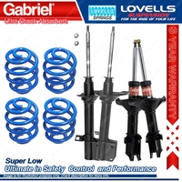 F + R Super Low Gabriel Ultra Shocks + Coil Springs for Subaru Impreza GC GF