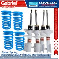 F + R Raised Gabriel Ultra Shocks + Lovells Springs for Land Rover Freelander LN