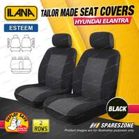 2 Rows Tailor Made Black Car Seat Covers for Hyundai Elantra MD Sedan 2011-2015